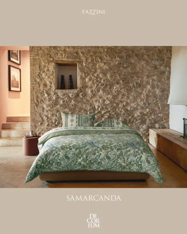 Samarcanda, crocevia di culture lungo la Via della Seta, ispira medaglioni e arabeschi sinuosi, simbolo di viaggi lontani e di un’estetica senza tempo che vive nella collezione di biancheria.
Scoprila in negozio.

#fazzini #fazzinihome #italianattitude #madeinitaly #decorium #samarcanda